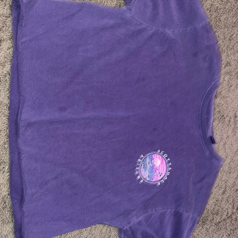 Purple women’s cropped long sleeve